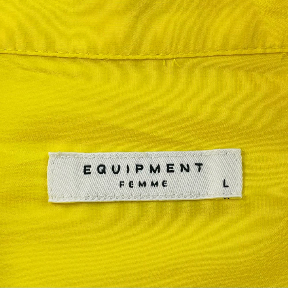 Equipment Yellow Long Sleeve Button-Up Blouse - Picture 2 of 11